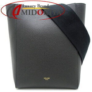 Celine Sangle Bucket Leather Shoulder Bag Black